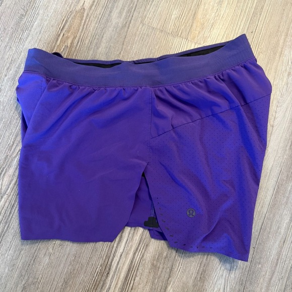 Lululemon Mens Medium Fast & Free 3" Lined Split Shorts Purple - Picture 5 of 9